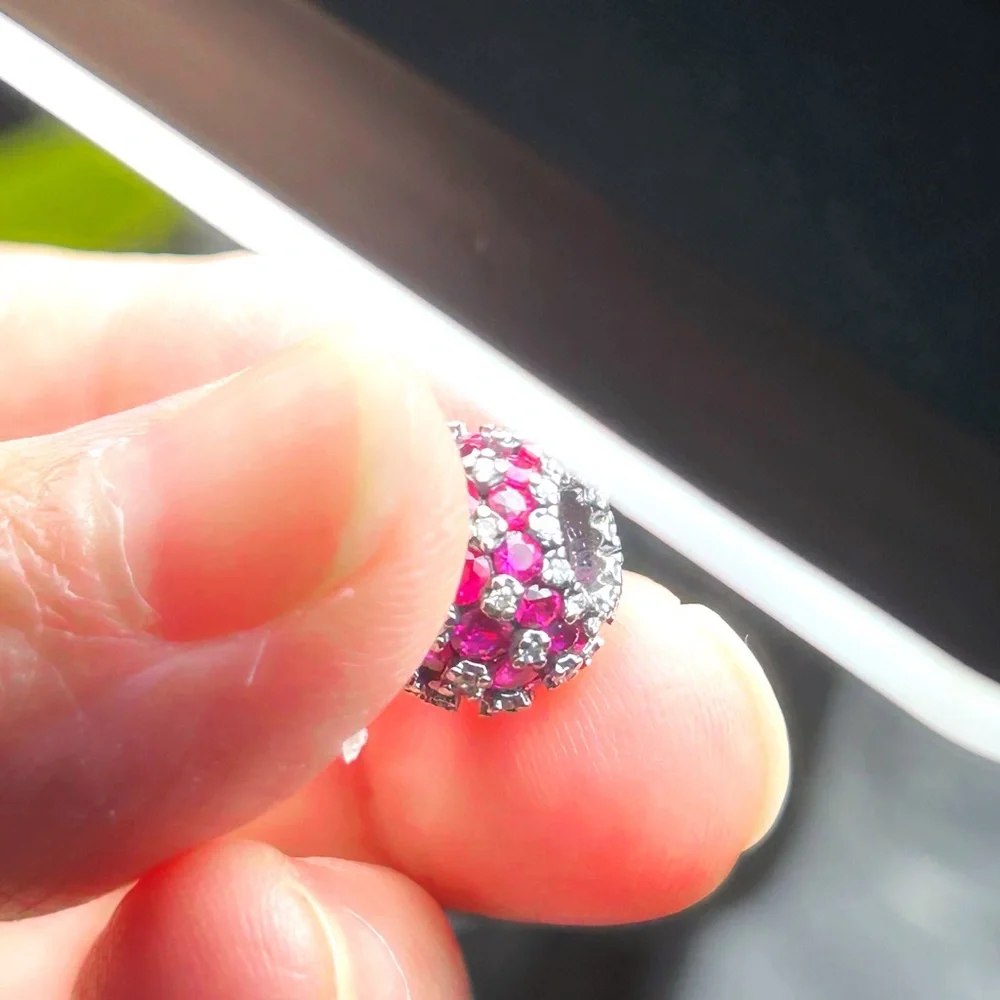 PANDORA Sparkling Pavé Round Pink Charm w/box - Picture 8 of 11